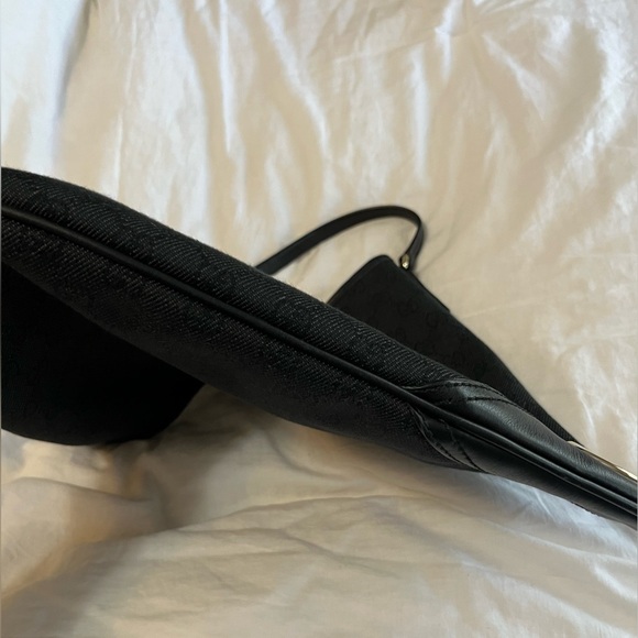 GUCCI Monogram Britt Black Shoulder Hobo Bag - Picture 14 of 14